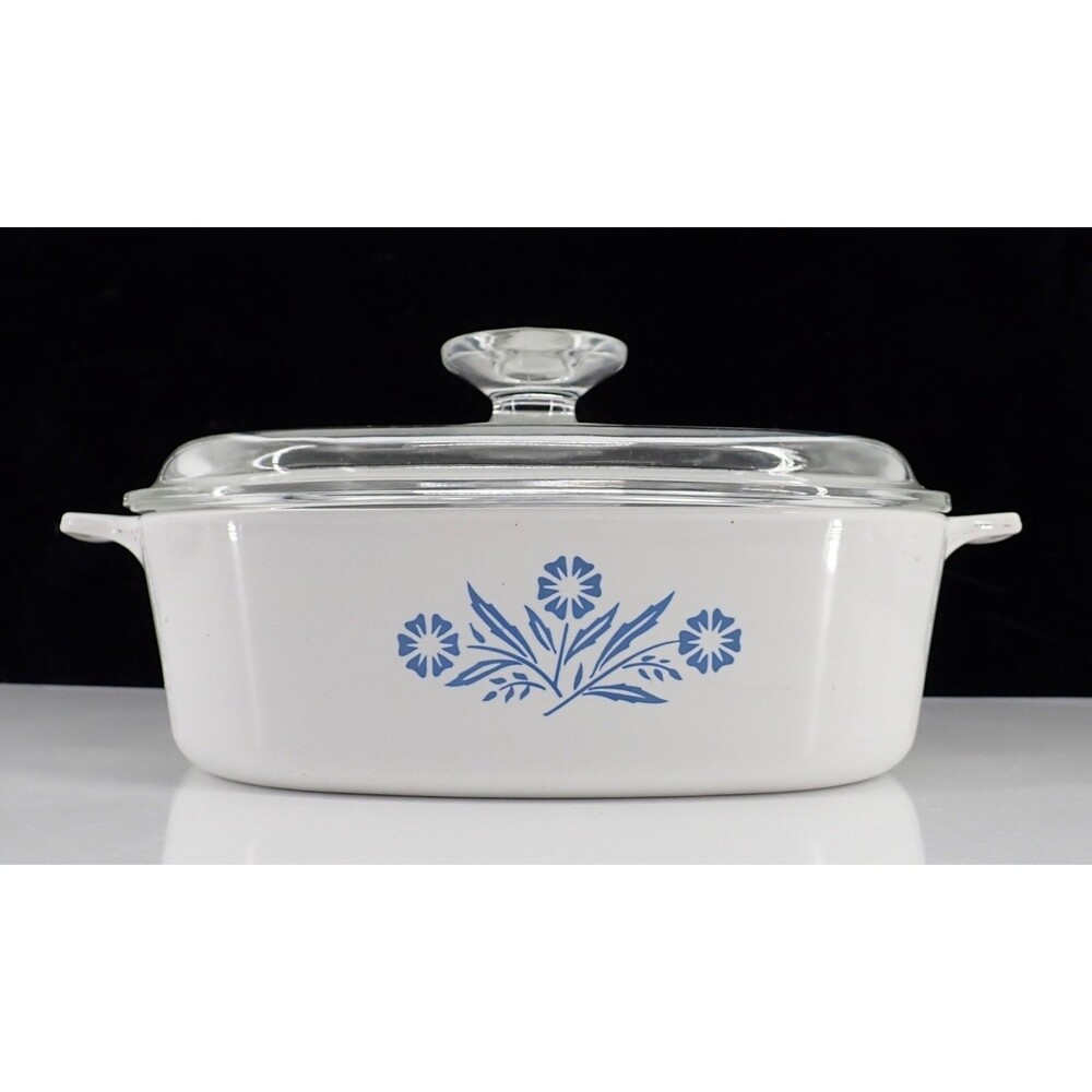 Corning Ware A-2-B Blue Cornflower 2 Quart With Pyrex A-9-C Lid Vintage Mint!